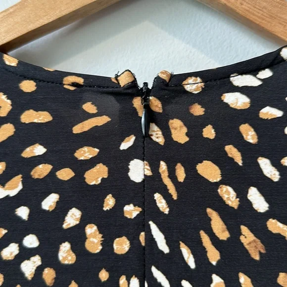 NWT Aqua Animal Print Wrap Long Sleeve Mini Dress S - Picture 9 of 11